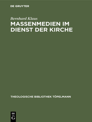 cover image of Massenmedien im Dienst der Kirche